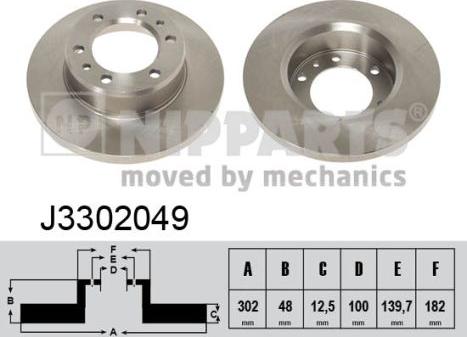 Nipparts J3302049 - Kočioni disk www.molydon.hr