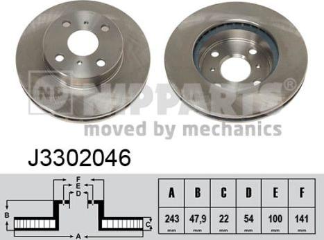 Nipparts J3302046 - Kočioni disk www.molydon.hr