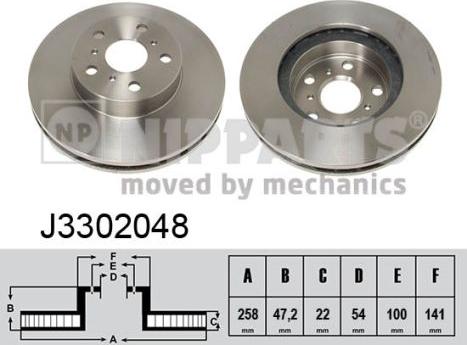 Nipparts J3302048 - Kočioni disk www.molydon.hr