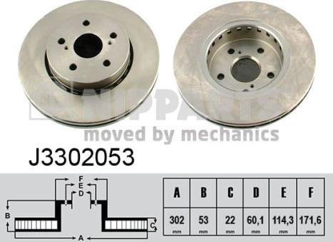 Nipparts J3302053 - Kočioni disk www.molydon.hr