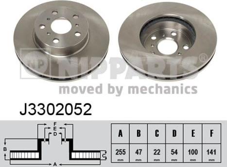 Nipparts J3302052 - Kočioni disk www.molydon.hr