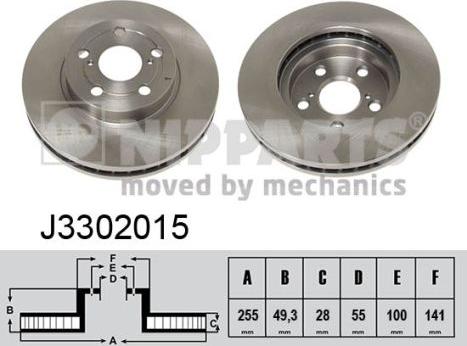 Nipparts J3302015 - Kočioni disk www.molydon.hr