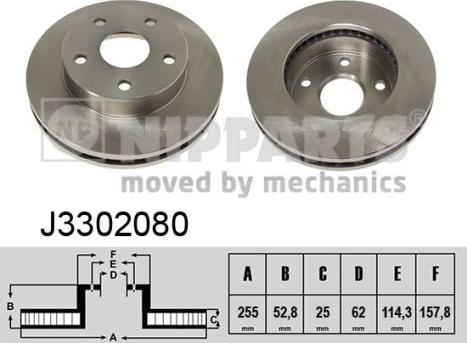 Nipparts J3302080 - Kočioni disk www.molydon.hr