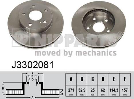 Nipparts J3302081 - Kočioni disk www.molydon.hr