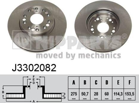 Nipparts J3302082 - Kočioni disk www.molydon.hr