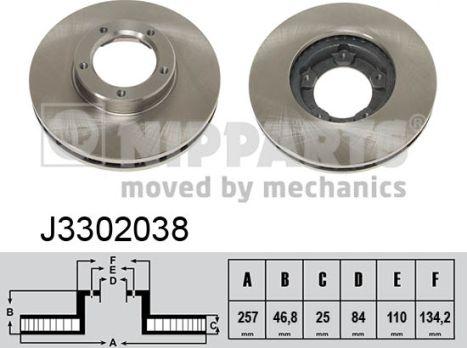 Nipparts J3302038 - Kočioni disk www.molydon.hr