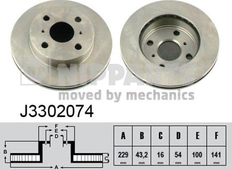 Nipparts J3302074 - Kočioni disk www.molydon.hr