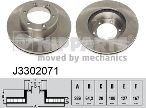 Nipparts J3302071 - Kočioni disk www.molydon.hr