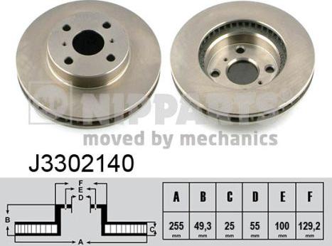 Nipparts J3302140 - Kočioni disk www.molydon.hr