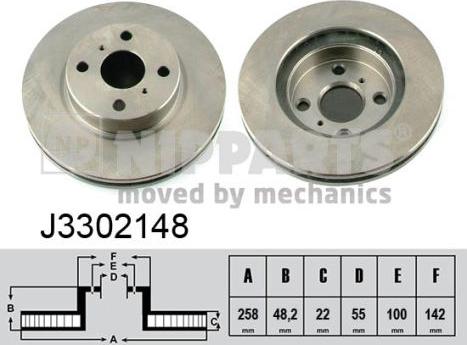 Nipparts J3302148 - Kočioni disk www.molydon.hr