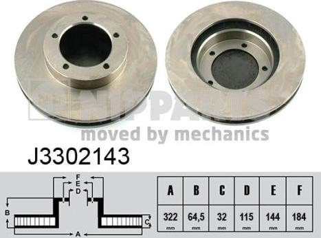 Nipparts J3302143 - Kočioni disk www.molydon.hr