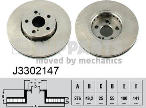 Nipparts J3302147 - Kočioni disk www.molydon.hr