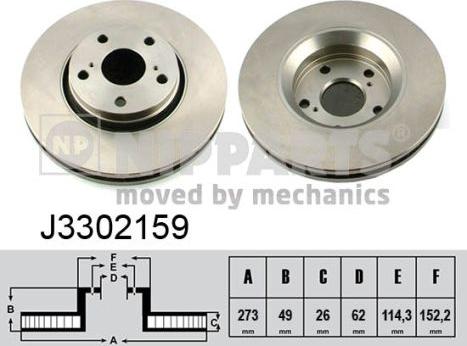 Nipparts J3302159 - Kočioni disk www.molydon.hr