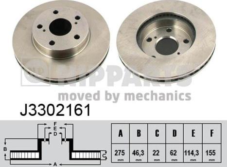 Nipparts J3302161 - Kočioni disk www.molydon.hr