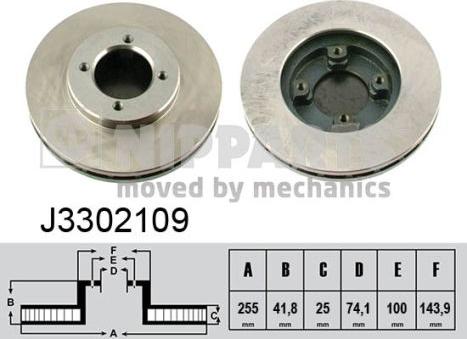 Nipparts J3302109 - Kočioni disk www.molydon.hr