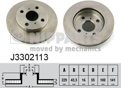 Nipparts J3302113 - Kočioni disk www.molydon.hr