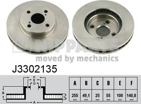 Nipparts J3302135 - Kočioni disk www.molydon.hr