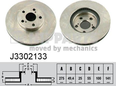 Nipparts J3302133 - Kočioni disk www.molydon.hr