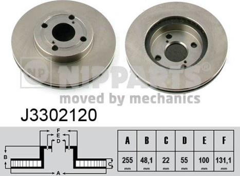 Nipparts J3302120 - Kočioni disk www.molydon.hr