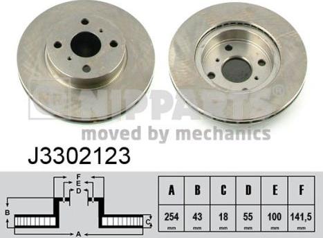 Nipparts J3302123 - Kočioni disk www.molydon.hr