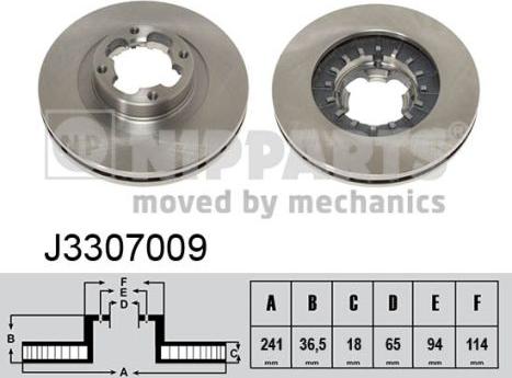 Nipparts J3307009 - Kočioni disk www.molydon.hr