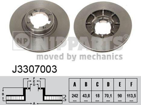 Nipparts J3307003 - Kočioni disk www.molydon.hr