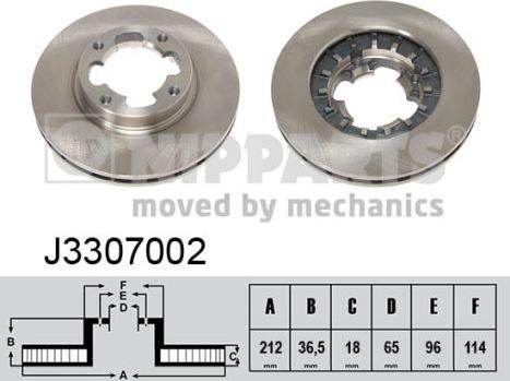 Nipparts J3307002 - Kočioni disk www.molydon.hr