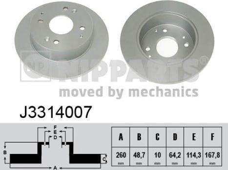 Nipparts J3314007 - Kočioni disk www.molydon.hr