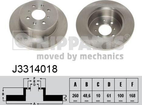 Nipparts J3314018 - Kočioni disk www.molydon.hr