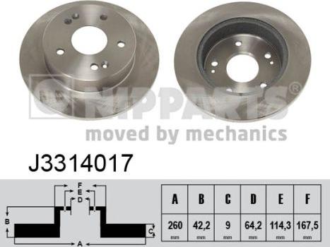 Nipparts J3314017 - Kočioni disk www.molydon.hr