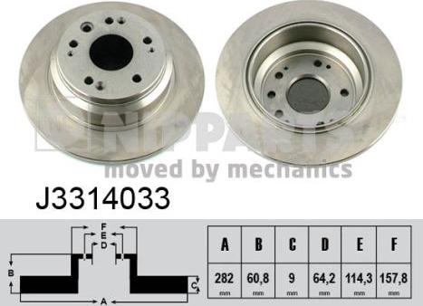 Nipparts J3314033 - Kočioni disk www.molydon.hr