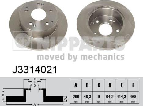 Nipparts J3314021 - Kočioni disk www.molydon.hr