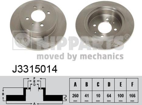 Nipparts J3315014 - Kočioni disk www.molydon.hr