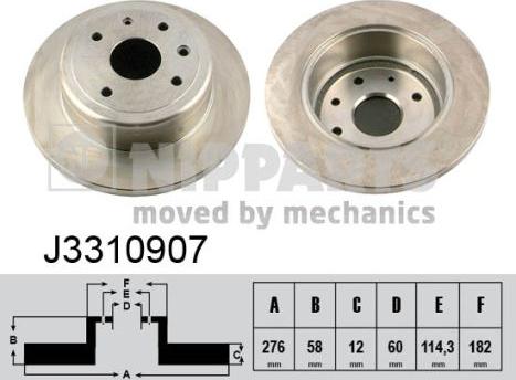 Nipparts J3310907 - Kočioni disk www.molydon.hr