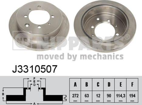 Nipparts J3310507 - Kočioni disk www.molydon.hr