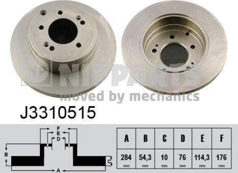 Nipparts J3310515 - Kočioni disk www.molydon.hr