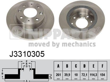 Nipparts J3310305 - Kočioni disk www.molydon.hr