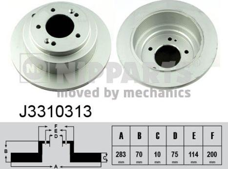 Nipparts J3310313 - Kočioni disk www.molydon.hr