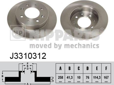 Nipparts J3310312 - Kočioni disk www.molydon.hr