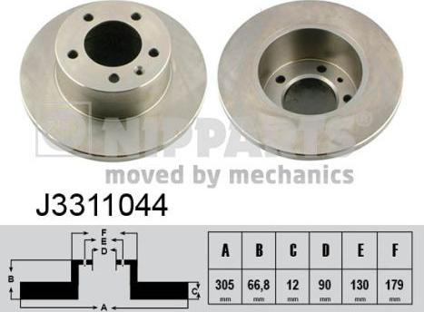 Nipparts J3311044 - Kočioni disk www.molydon.hr