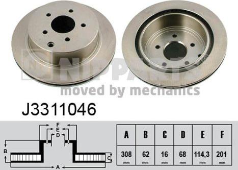 Nipparts J3311046 - Kočioni disk www.molydon.hr