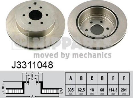 Nipparts J3311048 - Kočioni disk www.molydon.hr