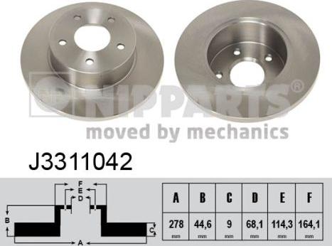 Nipparts J3311042 - Kočioni disk www.molydon.hr