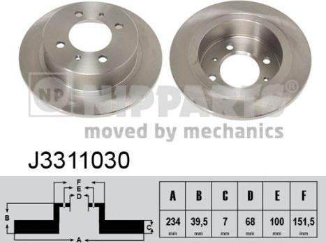 Nipparts J3311030 - Kočioni disk www.molydon.hr