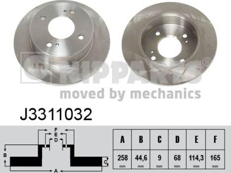 Nipparts J3311032 - Kočioni disk www.molydon.hr