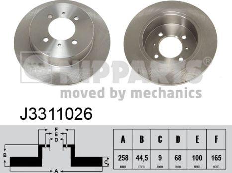 Nipparts J3311026 - Kočioni disk www.molydon.hr