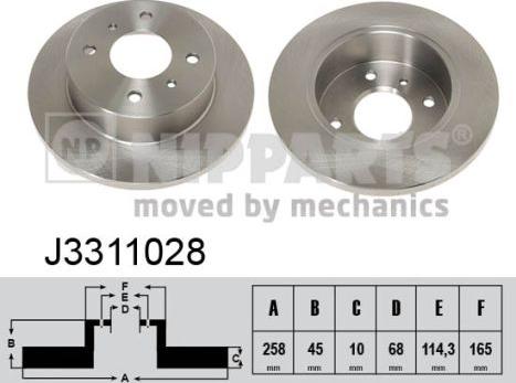 Nipparts J3311028 - Kočioni disk www.molydon.hr