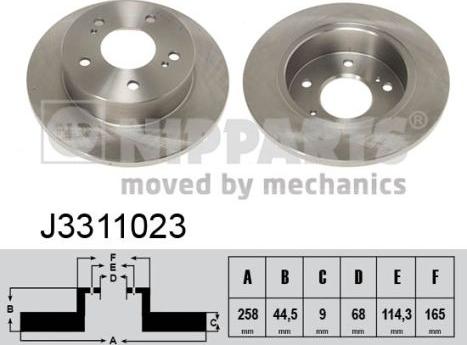 Nipparts J3311023 - Kočioni disk www.molydon.hr