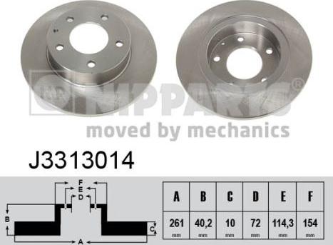 Nipparts J3313014 - Kočioni disk www.molydon.hr