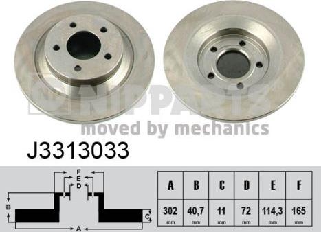 Nipparts J3313033 - Kočioni disk www.molydon.hr